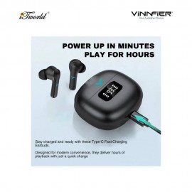 Vinnfier Momento Pro 9 5.4v Bluetooth ANC Earphone- Black
