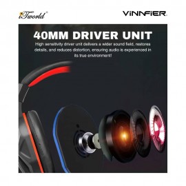 Vinnfier Toros 1 Wired Gaming Headset - Blue 9555637205263