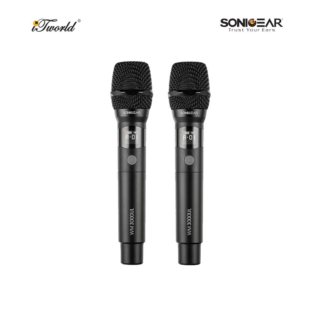 SonicGear WM 3300UL Dual Professional UHF Wireless Microphone - Obsidian 8886411932206