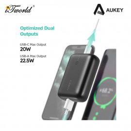 AUKEY Mini 10000mAh 22.5W USB-C PD & USB QC3.0 Power Bank PB-N83S