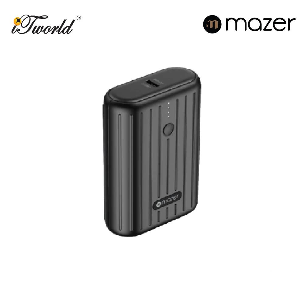 Mazer PowerCharge SuperMini 10,000mAh PD20W Power Bank - Black 8881304542814