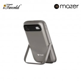 Mazer MagAir17 10,000mAh Magnetic Wireless Power Bank Qi2 Certified 15W - Natural Titanium 8881304542968