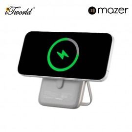 Mazer MagAir17 10,000mAh Magnetic Wireless Power Bank Qi2 Certified 15W - Natural Titanium 8881304542968