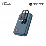 Mazer PowerCharge Link 1020 Built-in Dual USB-C Cable 10000mAh PD20W Power Banks - Navy 8881304544450