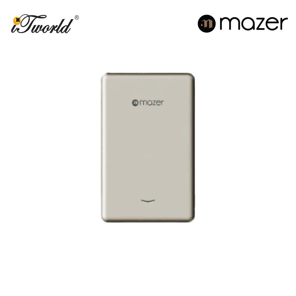 Mazer MagAir19 5000mAh Ultra Slim Magnetic Wireless Power Bank - Titanium 8881304544887