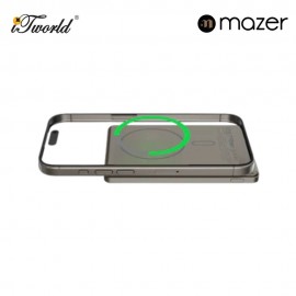 Mazer MagAir19 5000mAh Ultra Slim Magnetic Wireless Power Bank - Titanium 8881304544887