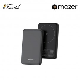 Mazer MagAir21 10,000mAh Ultra Slim Magnetic Wireless Power Bank Qi2 Certified 15W - Grey 8881304544993