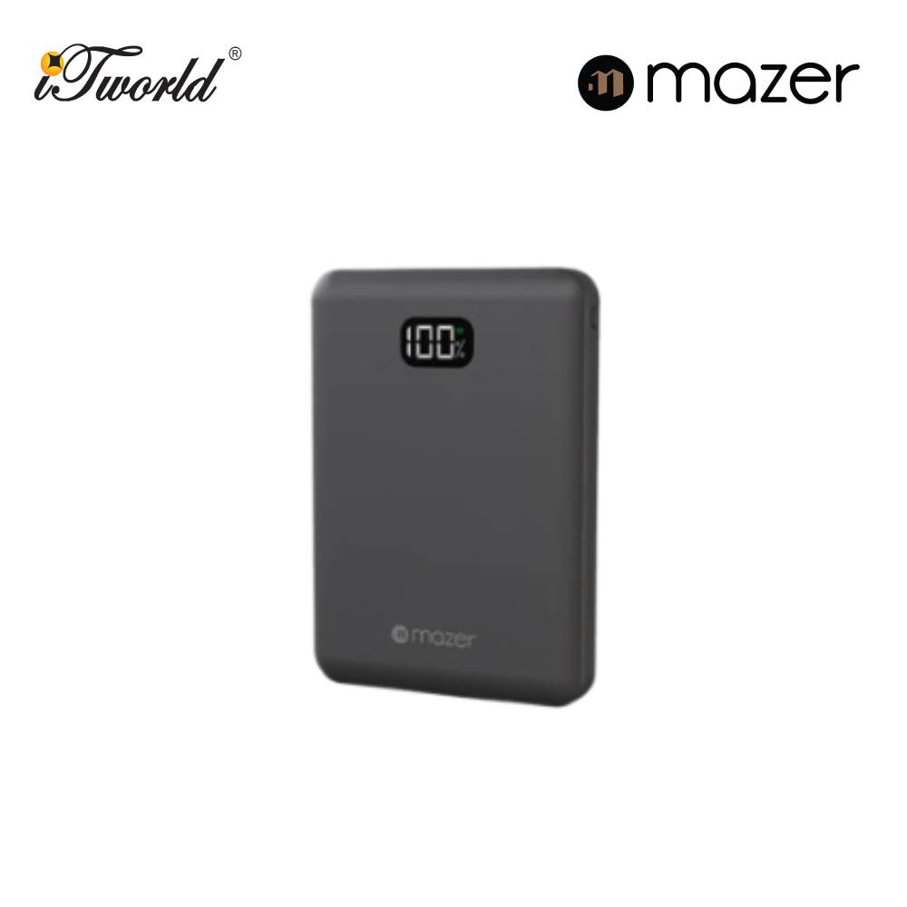Mazer Power Charge Pocket 8000mAh PD20W Power Bank - Black 8881304545075