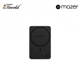 Mazer MagAir20 10,000mAh Magnetic Wireless 15W & PD30W Power Bank - Black 8881304545143