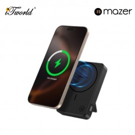 Mazer MagAir20 10,000mAh Magnetic Wireless 15W & PD30W Power Bank - Black 8881304545143