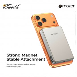 (3C Certified) Mazer MagAir31 10000mAh Magnetic Wireless PowerBank - Natural Titanium 8881304545853