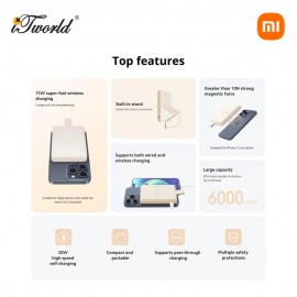[READY STOCK] Xiaomi Magnetic Power Bank 6000mAh TH