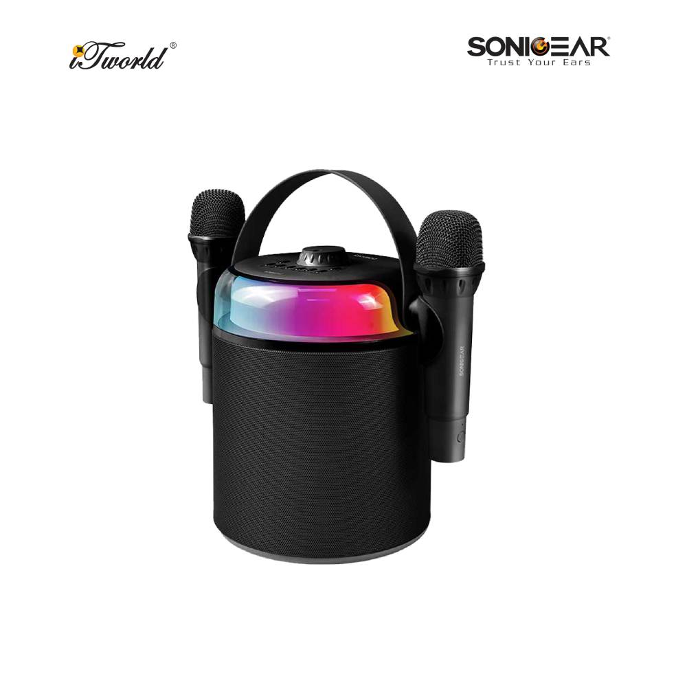 SonicGear IOX K800 Dual Mic Portable Karaoke Bluetooth 5.3 Speaker Echo Adjustable Black SG-IOX-K800 8886411931568