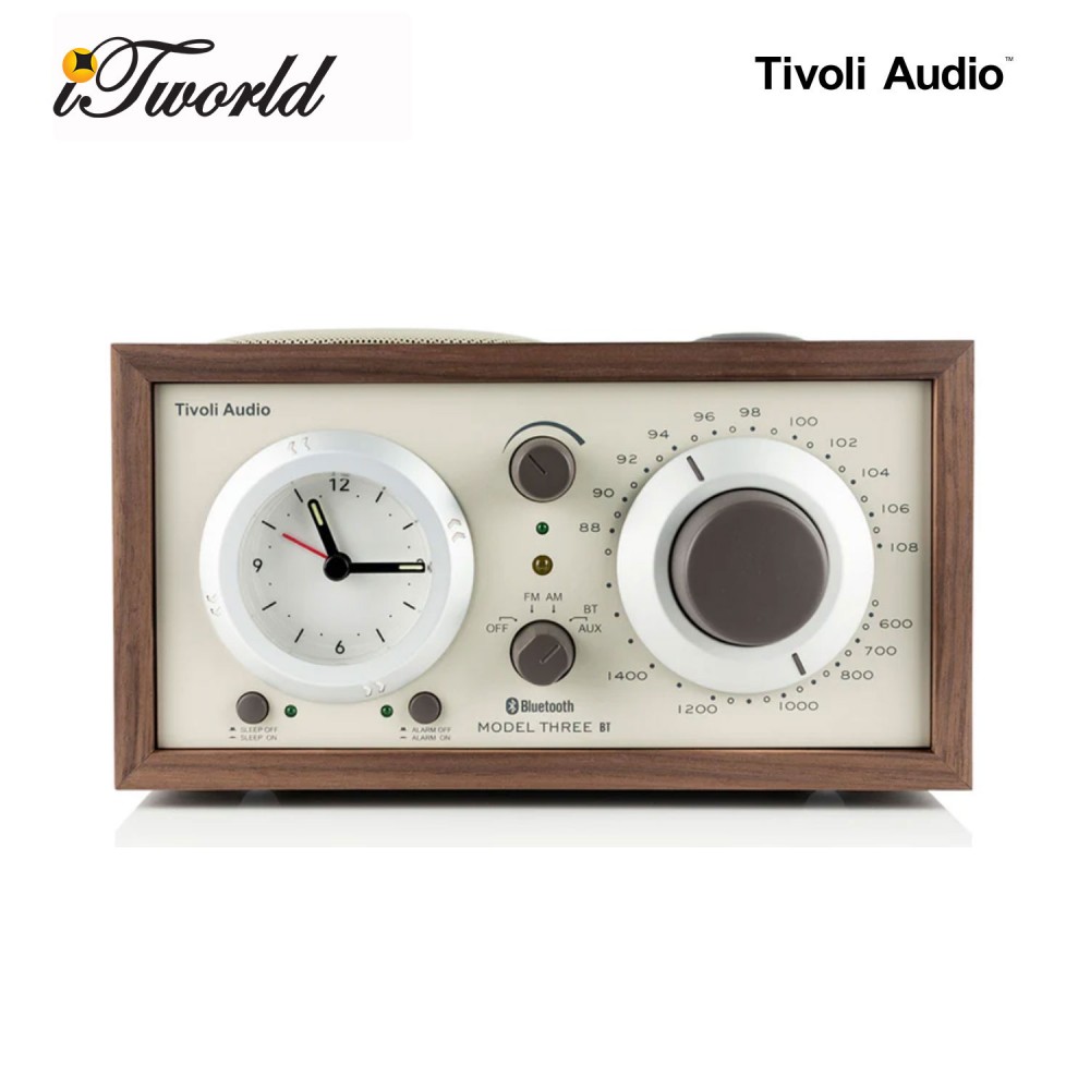 Tivoli Audio Model Three BT Speaker (Walnut & Beige)-85001389440