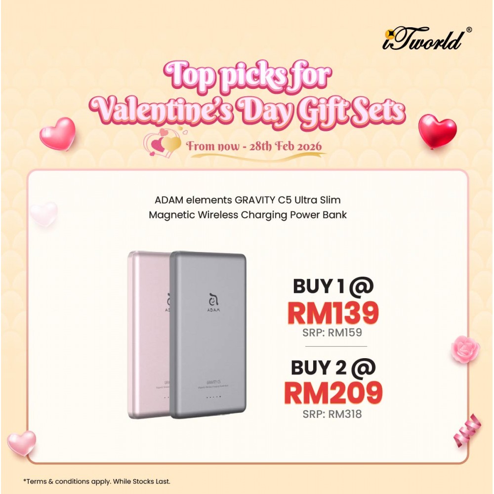 ADAM elements GRAVITY C5 Ultra Slim Magnetic Wireless Charging Power Bank (Blue) 840741114822