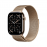 Apple Watch Series 11 GPS + Cellular 46mm Gold Titanium Case with Gold Milanese Loop - S/M MFD74X/A