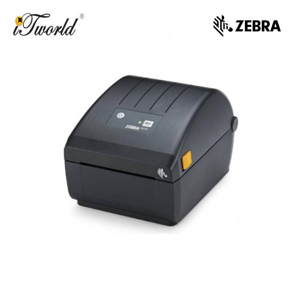 Zebra ZD220t 4-inch Thermal Transfer Desktop Printer 203 dpi with USB and APAC Power Cord bundle (ZD22042-T0PG00EZ)