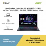 Acer Predator Helios Neo 16S Ai PHN16S-71-97UN Gaming Laptop (NVIDIA  ® GeForce RTX™ 5060 | CU 9-275HX | 16”WQXGA OLED | 32GB RAM | 1TB SSD | Windows 11 Home | Office Home + M365)