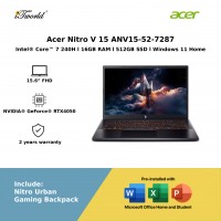 Acer Nitro V 15 ANV15-52-7287 (NVIDIA??® GeForce RTX™ 4050 | C 7 240H | 15.6” FHD | 16GB RAM | 512GB SSD | Windows 11 Home)