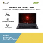Acer Nitro V 15 ANV15-51-7421 (Intel Core i7-13620H | 15.6” FHD | 8GB RAM | 512GB SSD | Nvidia GeForce RTX4060 | Windows 11 Home)