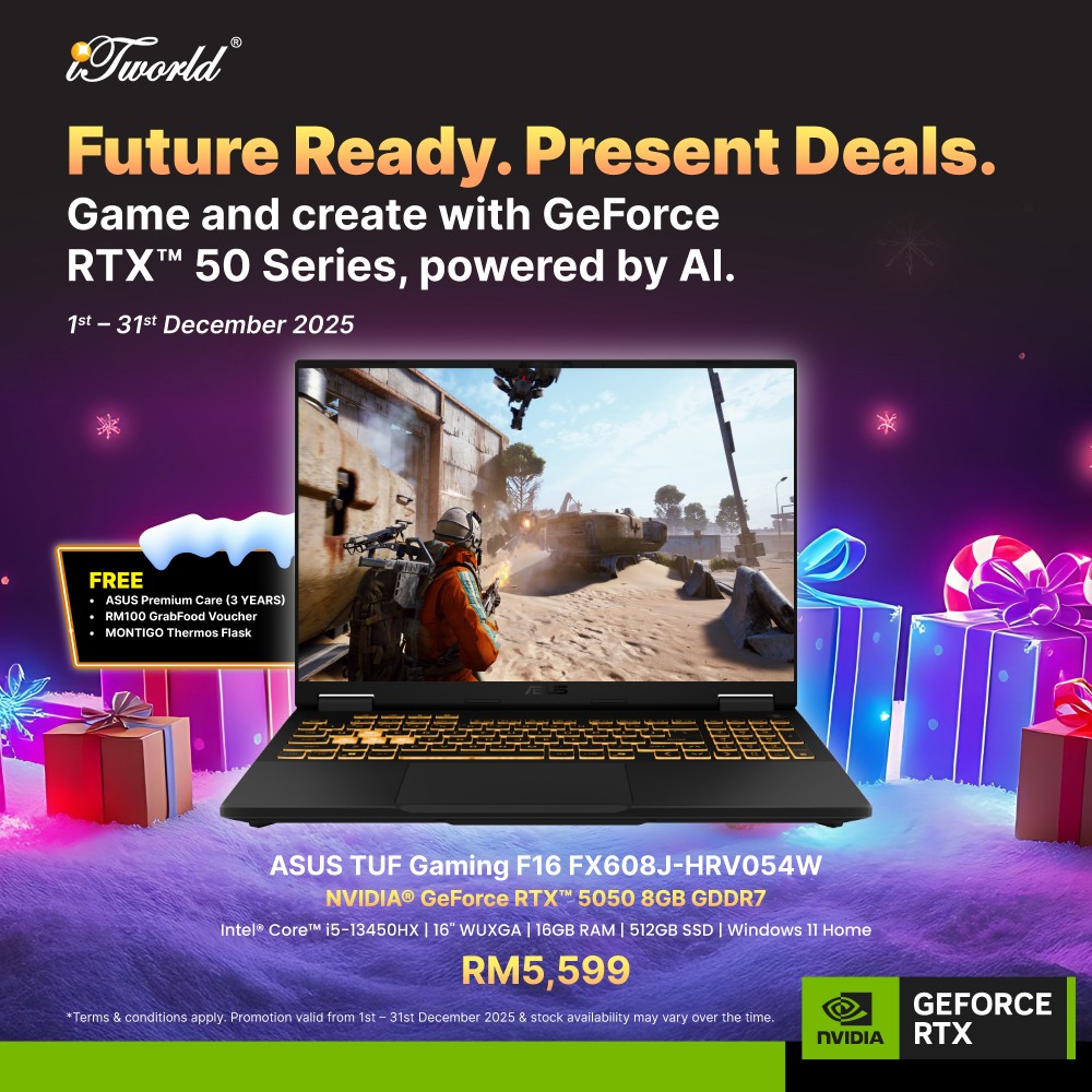 ASUS TUF Gaming F16 FX608J-HRV054W Gaming Laptop (NVIDIA  ® GeForce RTX™ 5050 | C i5-13450HX | 16" FHD+ | 16GB RAM | 512GB SSD | Windows 11 Home)