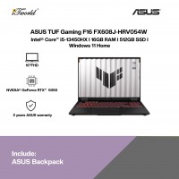 ASUS TUF Gaming F16 FX608J-HRV054W Gaming Laptop (NVIDIA??® GeForce RTX™ 5050 | C i5-13450HX | 16" FHD+ | 16GB RAM | 512GB SSD | Windows 11 Home)