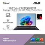 ASUS Vivobook 14 A1407Q-ALY076WS Laptop (Snapdragon X X1 26 100 | 14” WUXGA | 16GB RAM | 1TB SSD | Qualcomm Adreno GPU | Windows 11 Home | Office Home 2024 + Office 365)