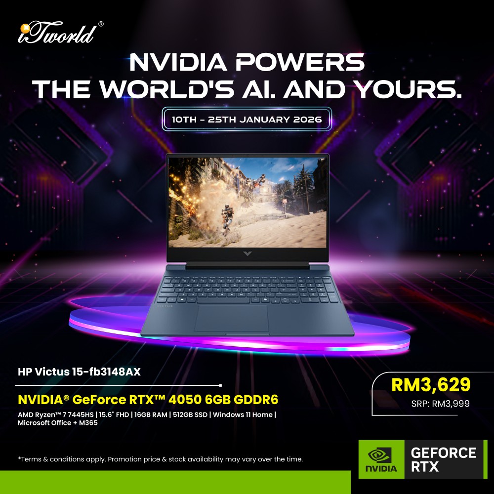 HP Victus Gaming Laptop 15-fb3148AX (NVIDIA  ® GeForce RTX™ 4050 | AMD Ryzen™ 7 7445H | 16GB | 512GB SSD | 15.6'' FHD | Windows 11 Home | Preinstalled Microsoft Office Home 2024 + 1 Year Office 365 Basic)