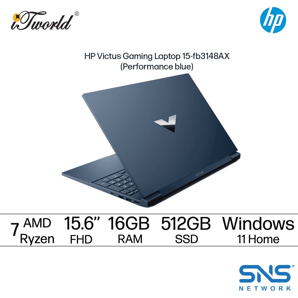 HP Victus Gaming Laptop 15-fb3148AX (AMD Ryzen™ 7 7445H | 16GB | 512GB SSD | 15.6'' FHD | Windows 11 Home | Preinstalled Microsoft Office Home 2024 + 1 Year Office 365 Basic)