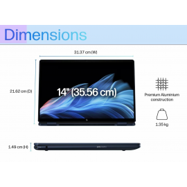 HP OmniBook 14-fh0084TU (Intel  ® Core™ Ultra 5 226V | 14" 3K OLED | 16GB RAM | 1TB SSD | Intel  ® Arc™ Graphics | Windows 11 Home | Pre-installed MS Office Home & Student 2021 + Microsoft 365 Basic)