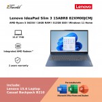 Lenovo IdeaPad Slim 3 15ABR8 82XM00JCMJ Laptop (AMD Ryzen 5 7430U | 15.6" FHD | 16GB RAM | 512GB SSD | Integrated AMD Radeon™ Graphics | Windows 11 Home | Office Home & Student)
