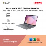 Lenovo IdeaPad Slim 3 15AMN8 82XQ00MPMJ Laptop (AMD Ryzen™ 3 7320U | 15.6" FHD | 8GB RAM | 512GB SSD | AMD Radeon™ 610M Graphics | Windows 11 Home |Microsoft Office Home 2024)