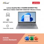 Lenovo IdeaPad Slim 3 15ABR8 82XM00TTMJ Laptop (AMD Ryzen 5-5625U | 15.6" FHD |16GB RAM | 512GB SSD | AMD Radeon Graphics | Windows 11 Home | Office Home & Student + M365)