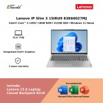 Lenovo IdeaPad Slim 3 15IRU9 83E60027MJ Laptop (Intel  ® Core™ 5 120U | 15.6"FHD | 16GB RAM | 512GB SSD | Intel  ® Graphics | Windows 11 Home | Office Home & Student)