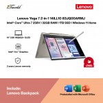 Lenovo Yoga 7 2-in-1 14ILL10 83JQ00ARMJ Laptop (Intel  ® Core™ Ultra 7 258V | 14" 2.8K WQXGA+ OLED Touch | 32GB RAM | 1TB SSD | Intel  ® Arc™ Graphics | Windows 11 Home |Microsoft Office Home 2024 + Microsoft 365)