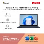 Lenovo IdeaPad Slim 3 15IRH10 83K100CNMJ Laptop (Intel  ® Core™ i5-13420H | 15.3" WUXGA | 16GB RAM | 512GB SSD | Integrated Intel  ® UHD Graphics | Windows 11 Home | Office Home & Student)