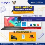 (my-Yayasan) MSI Modern 15 F13MG-034MY (Intel Core 5-1335U | 15.6"FHD | 16GB RAM | 512GB SSD | Intel Iris Xe | Windows 11 Home)