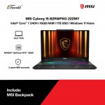 MSI Cyborg 15 B2RWFKG-222MY Gaming Laptop (NVIDIA  ® GeForce RTX™ 5060 | C 7-240H | 15.6" FHD | 16GB RAM | 1TB SSD | Windows 11 Home)