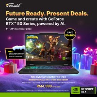 MSI Cyborg 15 B2RWFKG-223MY Gaming Laptop (NVIDIA??® GeForce RTX™ 5060 | Intel??® Core™ 5 210H | 15.6" FHD | 16GB RAM | 512GB SSD | Windows 11 Home)