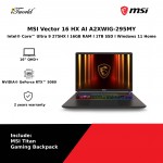 MSI Vector 16 HX AI A2XWIG-295MY (NVIDIA  ® GeForce RTX™ 5080 | CU 9-275HX | 16” QHD+ | 16GB RAM | 1TB SSD | Windows 11 Home)