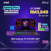 MSI Cyborg 15 A13VEK-887MY Gaming Laptop (Intel??® Raptor Lake i7-13620H | 15.6"FHD | 16GB RAM | 512GB SSD | NVIDIA??® GeForce??® RTX4050 | Windows 11 Home)