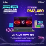 MSI Thin 15 B13VE-3216MY Gaming Laptop (Intel Core i5-13420H | 15.6" FHD | 8GB RAM | 512GB SSD | NVIDIA  ® GeForce RTX™ 4050 | Windows 11 Home | Office Home 2024) 