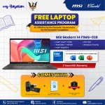 (my-Yayasan) MSI Modern 14 F1MG-028MY Laptop (Intel Core 7 150U Processor | 14" FHD | 16GB RAM | 1TB SSD | Intel Graphics | Windows 11 Home | Office Home & Student)