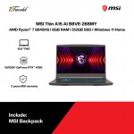 MSI Thin A15 AI B8VE-288MY Gaming Laptop (AMD Ryzen™ 7 8845HS | 15.6" FHD | 8GB RAM | 512GB SSD | NVIDIA  ® GeForce RTX™ 4050 6GB | Windows 11 Home)