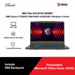 MSI Thin A15 B7VE-605MY Gaming Laptop (AMD Ryzen 5 7535HS | 15.6"FHD | 8GB RAM | 512GB SSD | NVIDIA GeForce RTX 4050 | Windows 11 Home | Office Home)