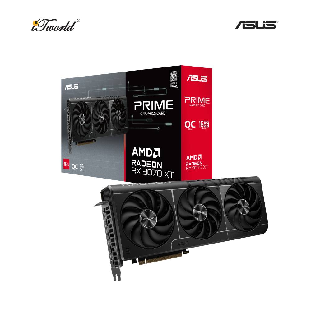 ASUS Radeon RX9070XT 16GB GDDR6 Prime OC Edition Graphics Card (90YV0L71-M0NA00)