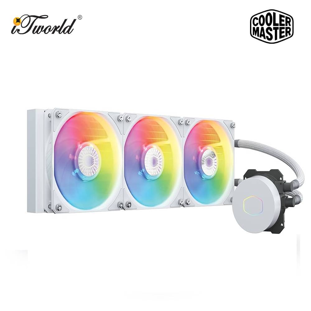 Cooler Master MasterLiquid ML360L ARGB V2 Liquid CPU Cooler – White (MLW-D36M-A18PZ-RW)