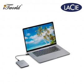 LaCie Mobile Drive V2 USB-C With Rescue Portable Hard Drive (STLP1000400)