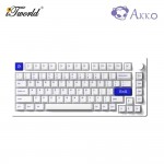 Akko MOD007 PC Blue on White Fully Assembled Hot-Swap Keyboard - Akko Piano Switch (6925758622721)