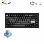Akko 5075B Plus Black & Silver Castle Fully Assembled Multi-Mode Wireless Hot-Swap Keyboard - Akko Cream Blue Pro (6925758625739)